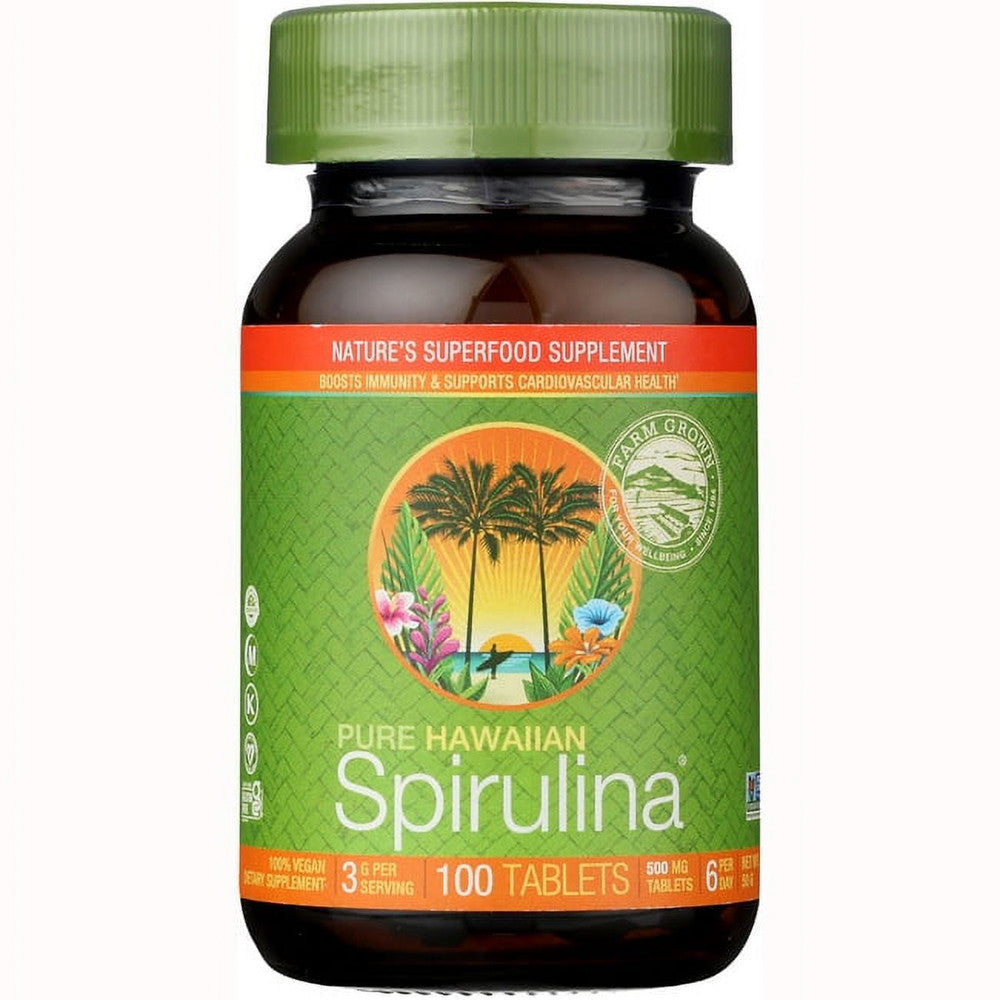 Nutrex Pure Hawaiian Spirulina Pacifica Multivitamin 500 Mg Tablets, 100 Ea
